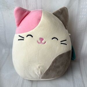 Squishmallow Karina The Cat 9" Stuffed Plush Pillow Toys Pink/Grey RARE 2018